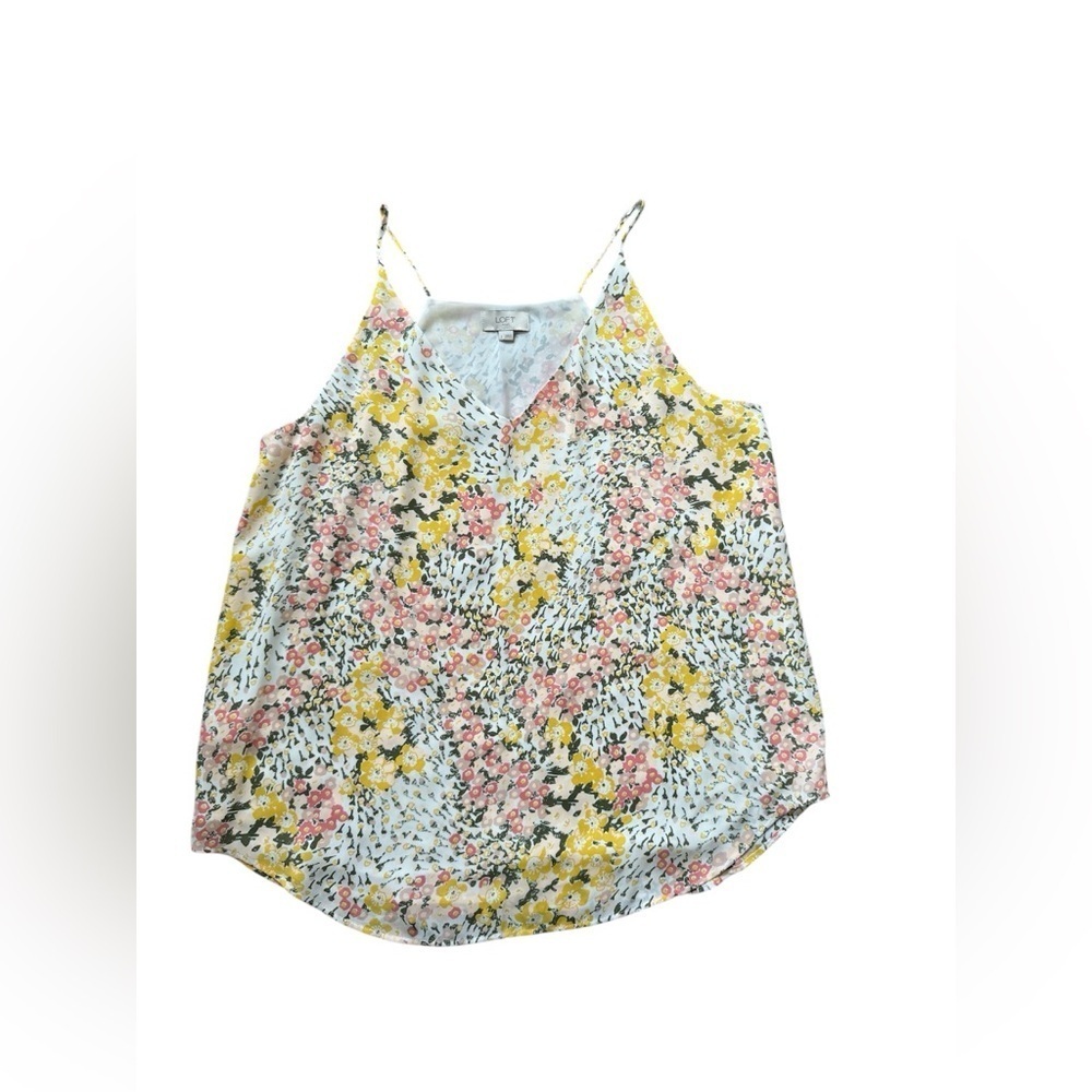 Ann Taylor Loft Floral Spaghetti Strap Top - Picture 3 of 6